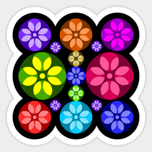 Colorful petals Sticker